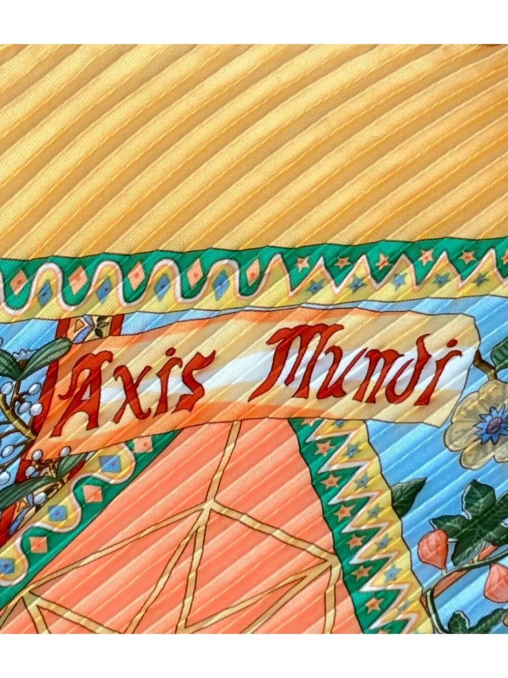 Hermes Scarf Carre 90 Silk 100% Axis Mundi